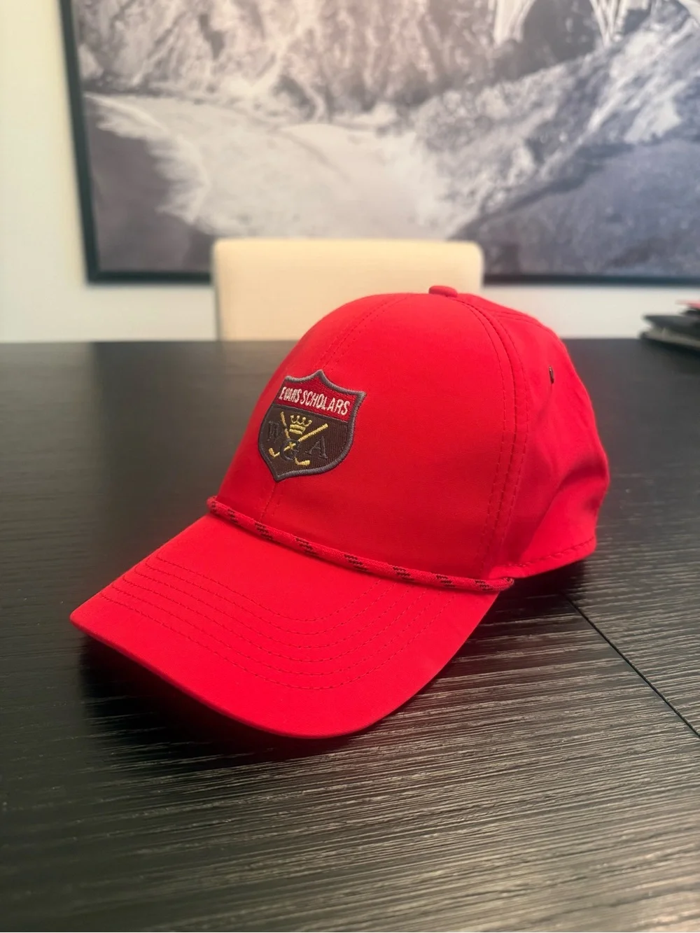 Evans Scholars WGA Red Rope Embroidered Golf Hat Adjustable Baseball Cap